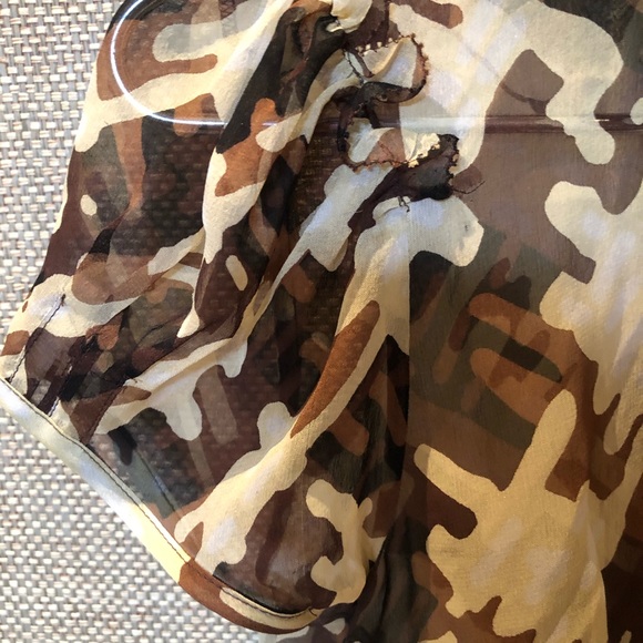 Printed silk blouse with silk cami - Picture 4 of 8